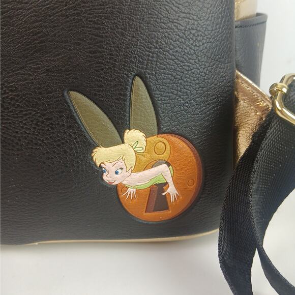 Disney Parks Loungefly Tinkerbell Mini Backpack Black Gold main image 5